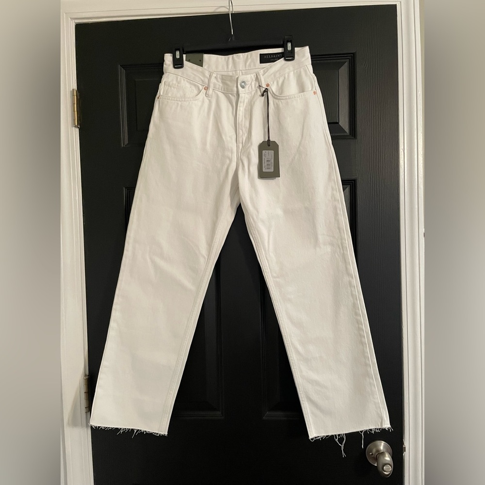 NWT All Saints Ava White Jeans